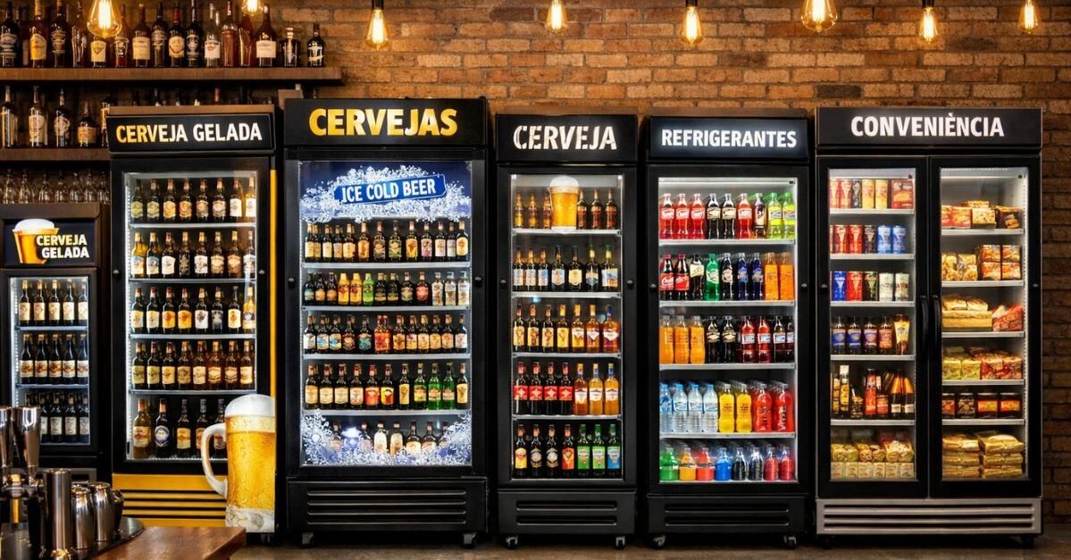Expositor de bebidas vertical